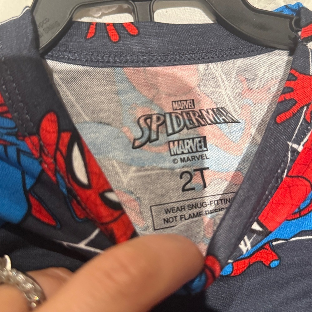 Spiderman Toddler Unisex Long Sleeve Top and Pants, 2-Piece Pajama Set, Size 2T - Picture 3 of 3